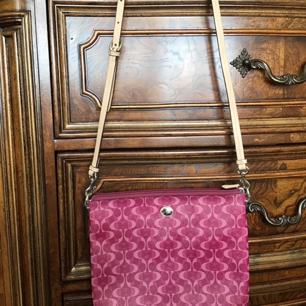 Coach Crossbody Pink Bag Python - image 2